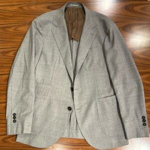Brunello Cucinelli size 39 us / size 50 eu light gray wool sportcoat ￼
